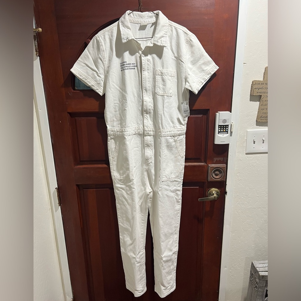 White Cotton Jumpsuit